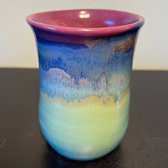 NEHER Clay in Motion Handmade Glazed Handwarmer Mug Signed & Dated Neher 2017 - Picture 3 of 11